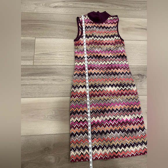 Missoni Orange Label Sleeveless Multicolor Knit Mock Dress Women Sz 42 US 6 M - Picture 5 of 13